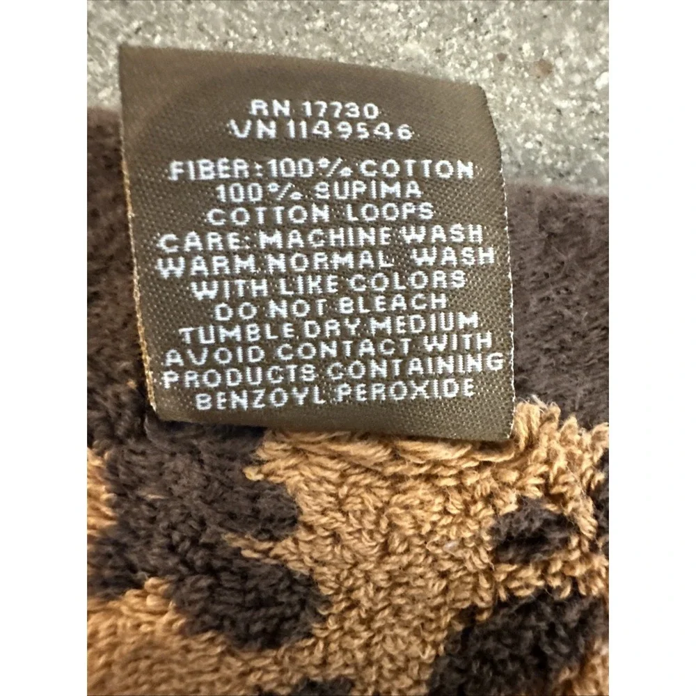 Fieldcrest Luxury Beach Towel Two-Toned Brown Sz 57x28 Retro 80s 90s Coliseum